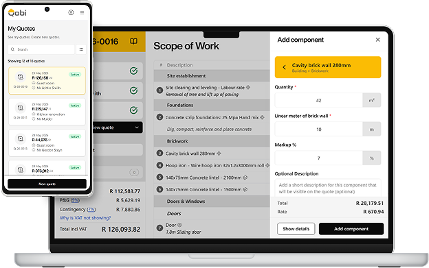 𝗤𝗼𝗯𝗶 — Quote Smarter. Build Better.